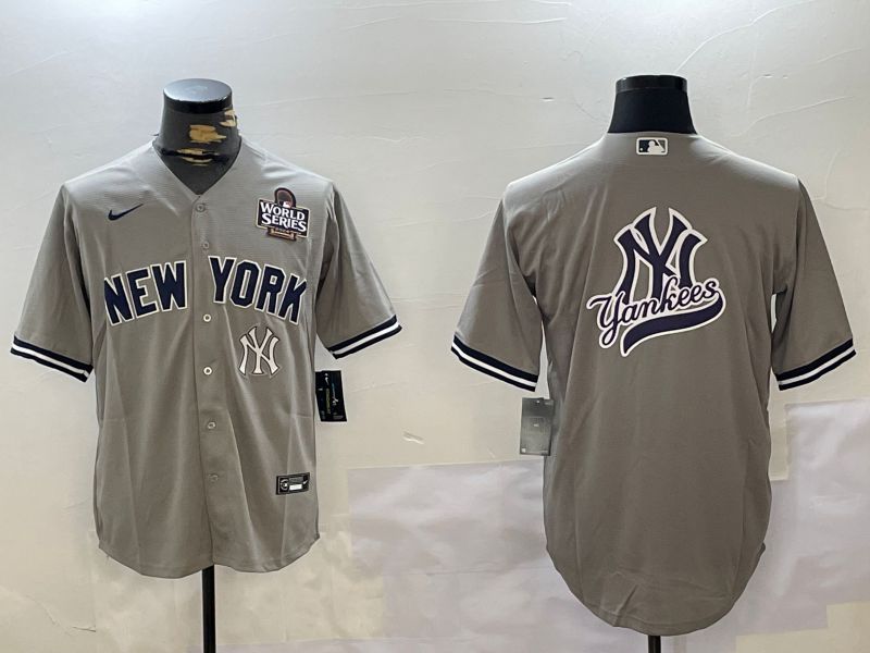 Men New York Yankees Blank Grey Game 2024 Nike MLB Jersey style 102735->new york yankees->MLB Jersey